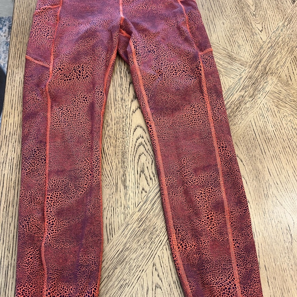 Lululemon Orange and Blue Leggings